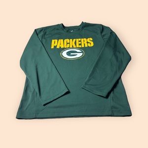 Youth NFL Team Apparel Green Bay Packers Football Crew Neck Long Sleeve 16/18